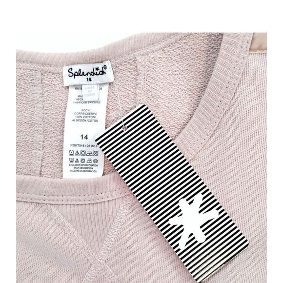 SPLENDID GIRL VELVET MIXED MEDIA SWEATSHIRT GIRLS SIZE 14 - Picture 5 of 7
